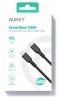 AUKEY CB-KCC101 kabel USB-C - USB-C 1m 100W PD 5A 20V kevlar + nylonowy oplot